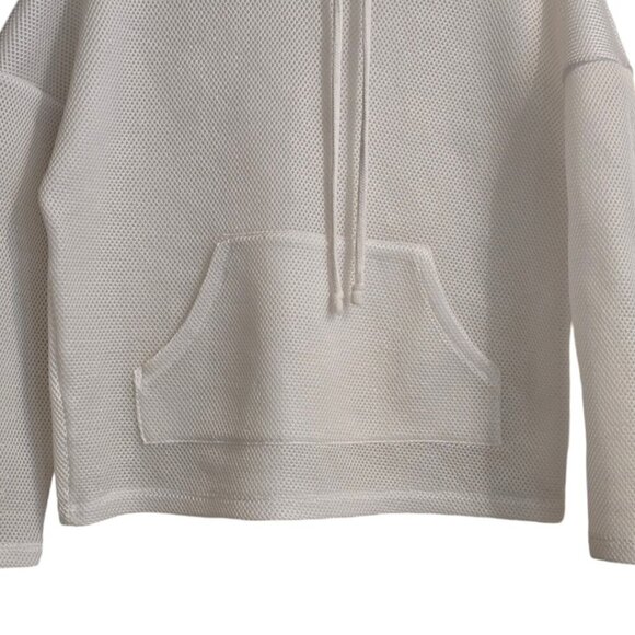 Zara Sport Athleticz Collection White Mesh Funnel Neck Pullover Sz S - Picture 5 of 6
